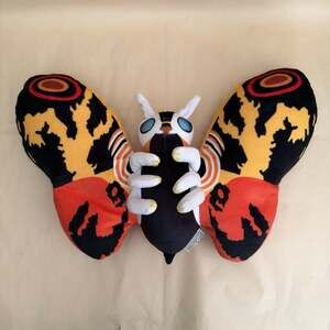 Godzilla Mothra Transforming Plush Stuffed Toy Neck Pillow Collectible BAM Kaiju